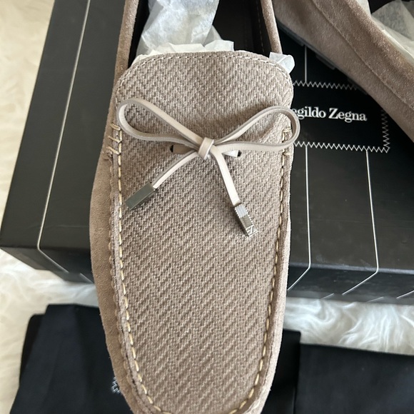 Ermenegildo Zegna Suede Loafers (Ltd Sand Grey) US 8.5 New With Tag MSRP 1450$ main image 13